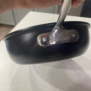 All-Clad Black Saucepan with Stainless Steel Handle